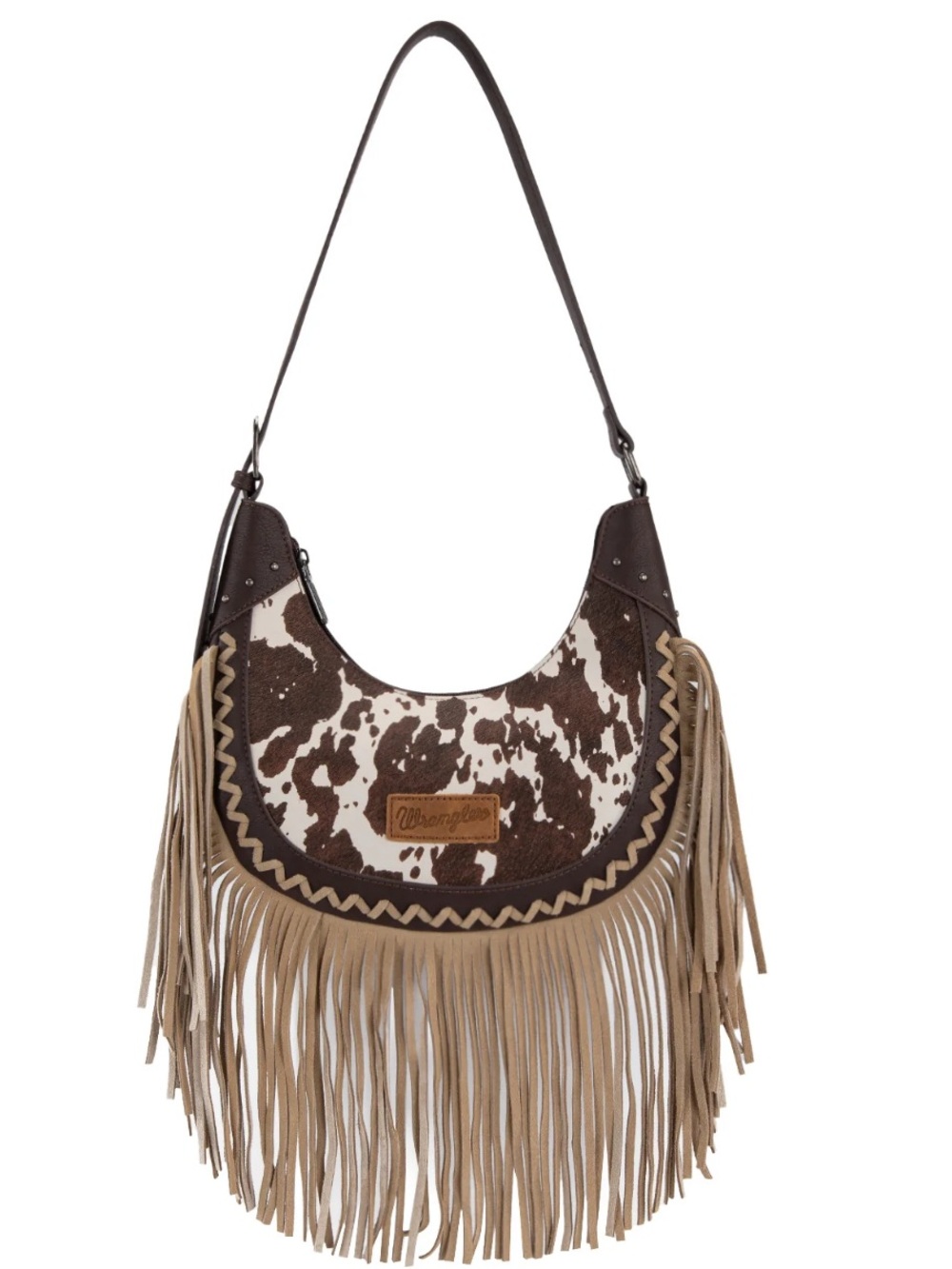 Wrangler Brown and Cream Fringe Shoulder Bag